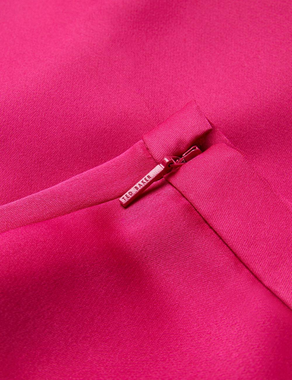 Fuchsia Ted Baker AKENIT - Satin Tailored Slim Leg Women Trousers | SG  2103-ORIAQ