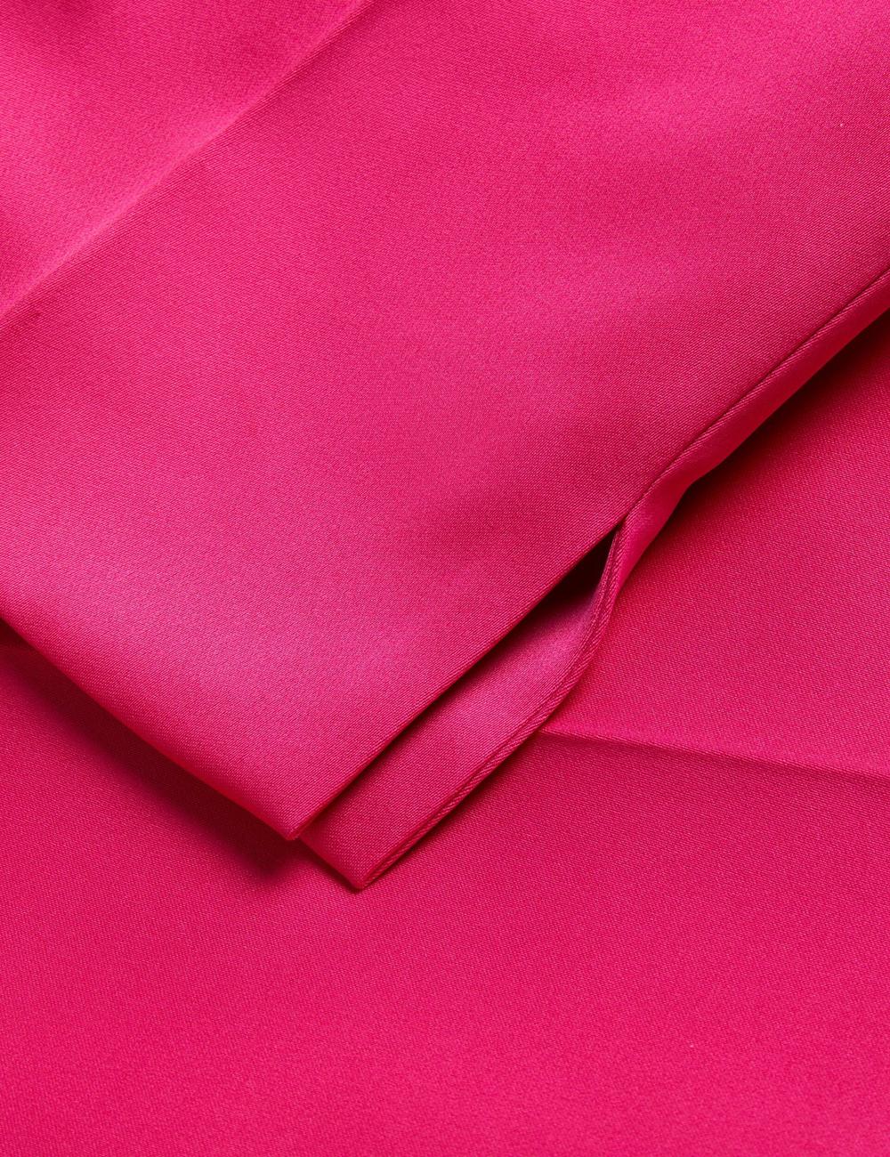 Fuchsia Ted Baker AKENIT - Satin Tailored Slim Leg Women Trousers | SG  2103-ORIAQ