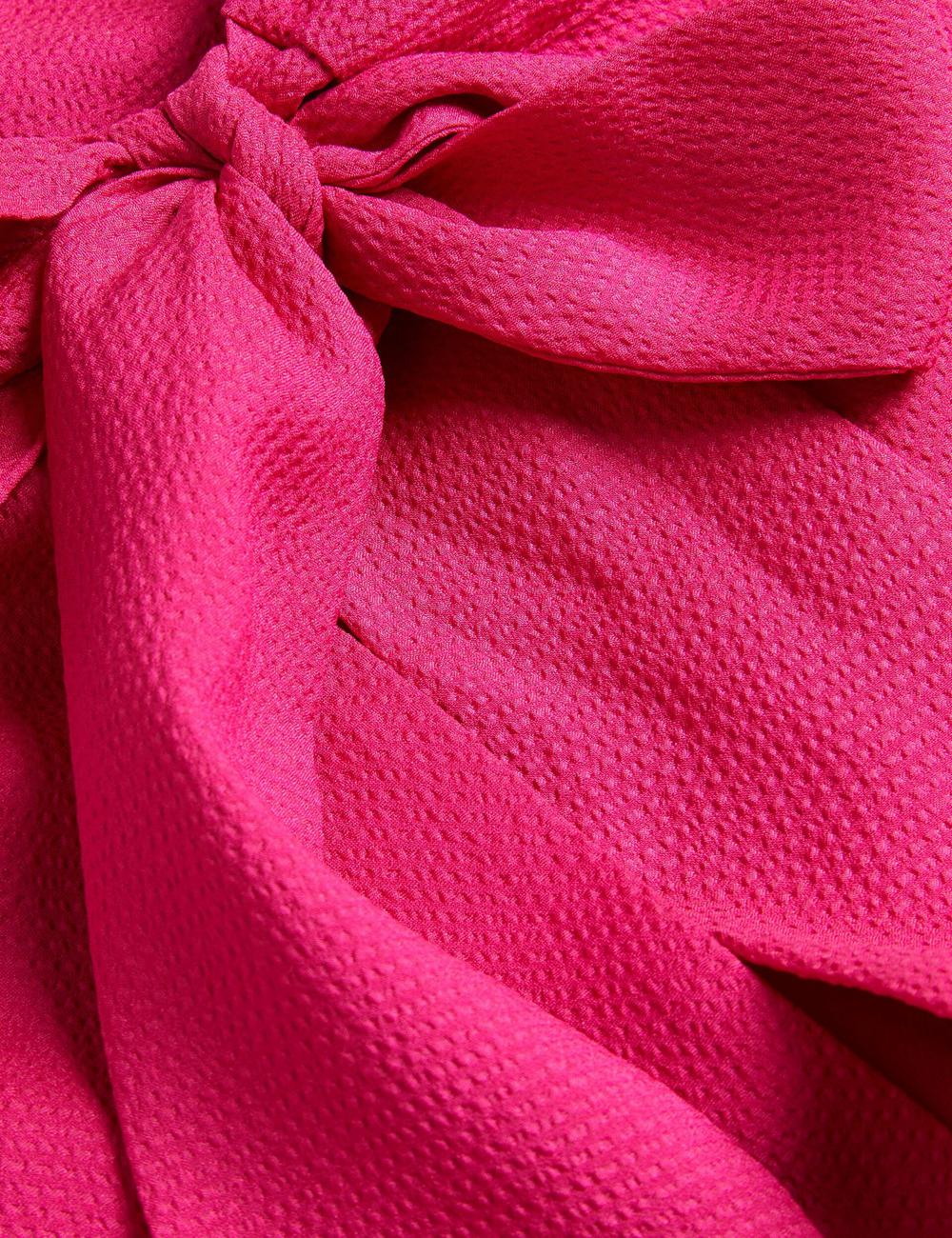 Fuchsia Ted Baker ANINI - Textured High Neck Sleeveless Top Women Blouses | SG  0165-CMBSJ