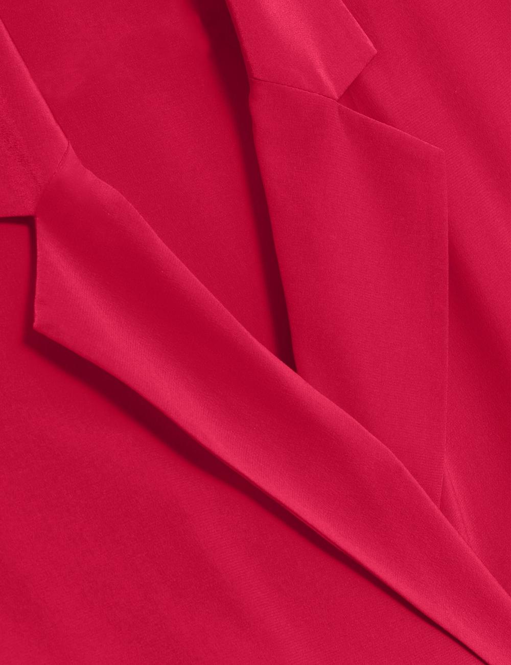 Fuchsia Ted Baker CARLOE - Silk Short Sleeve Women Blazers | SG  0617-CATVQ