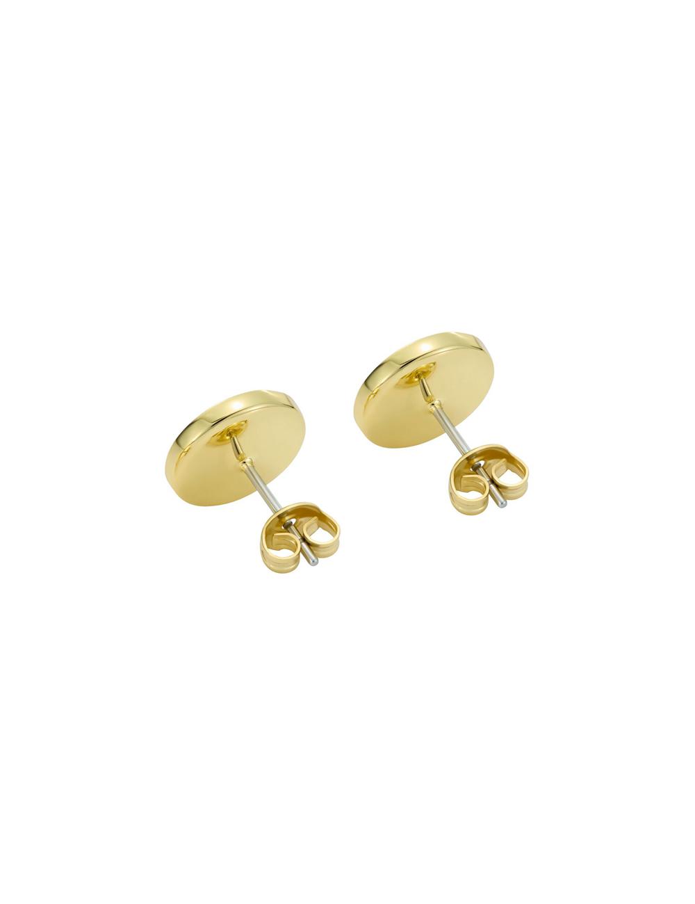 Gold Ted Baker MONLIA - Monogram Logo Stud Women Earrings | SG  3694-JTQNM