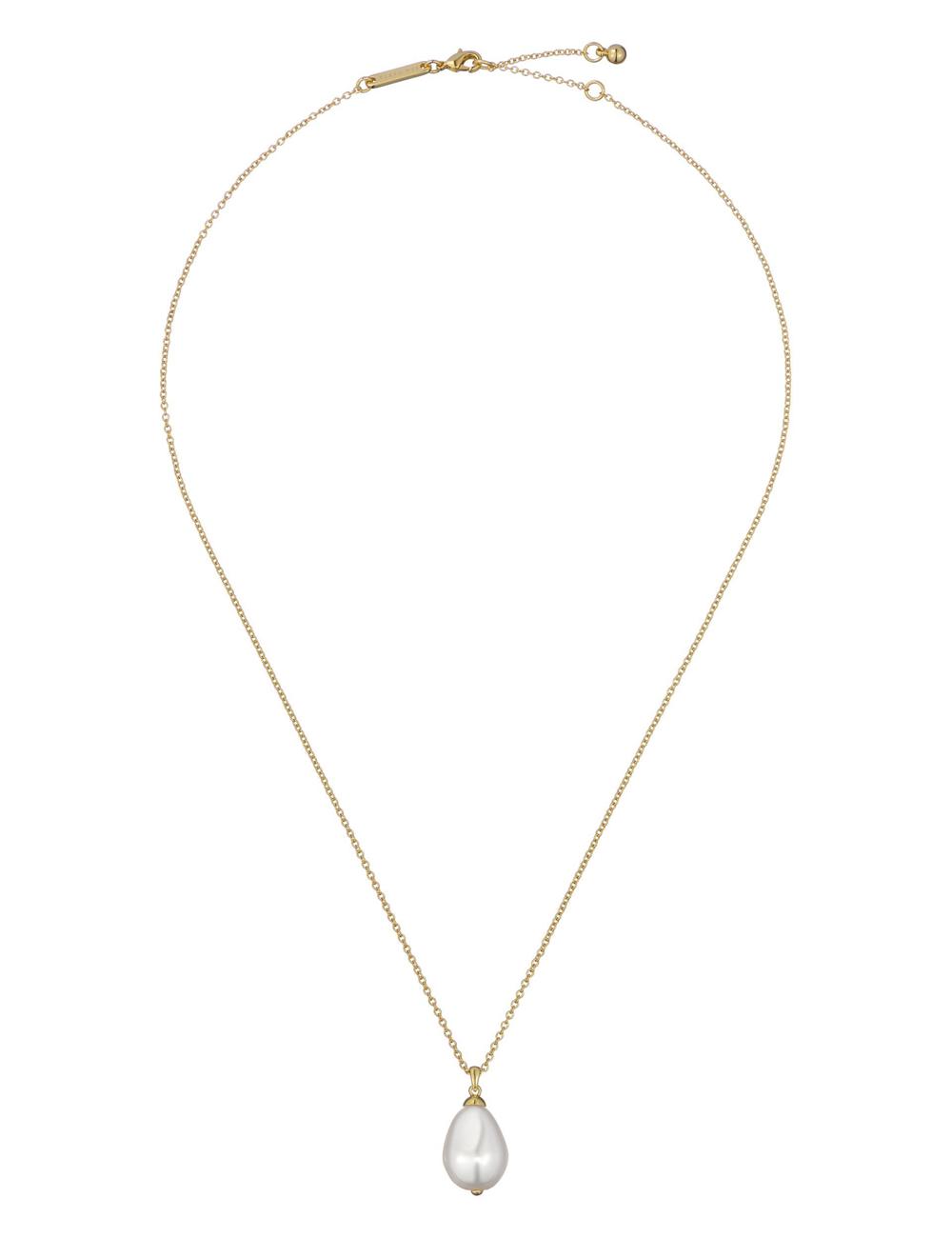 Gold Ted Baker PARMLIA - Pearl Drop Pendant Women Necklaces | SG  2358-YOZQP