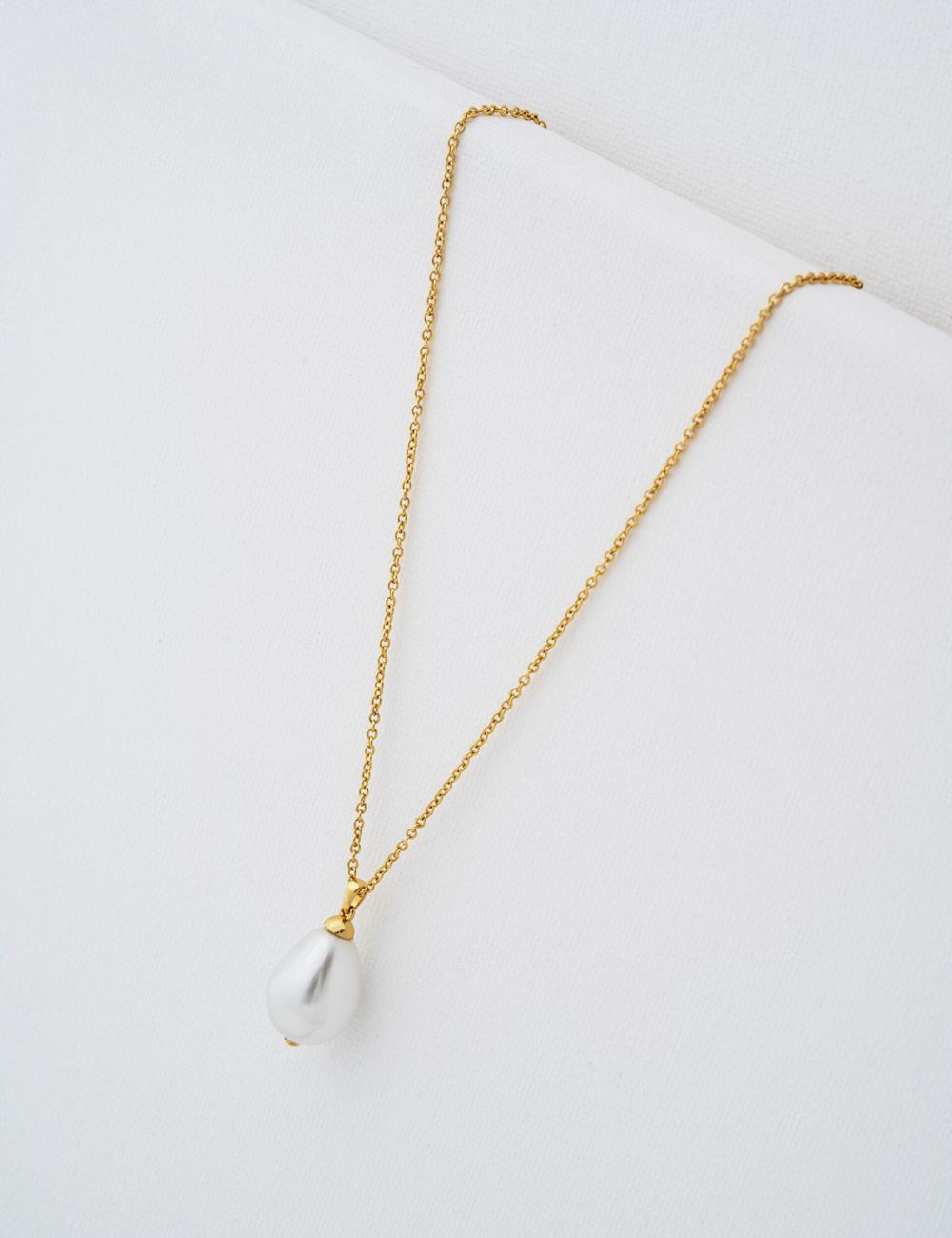 Gold Ted Baker PARMLIA - Pearl Drop Pendant Women Necklaces | SG  2358-YOZQP