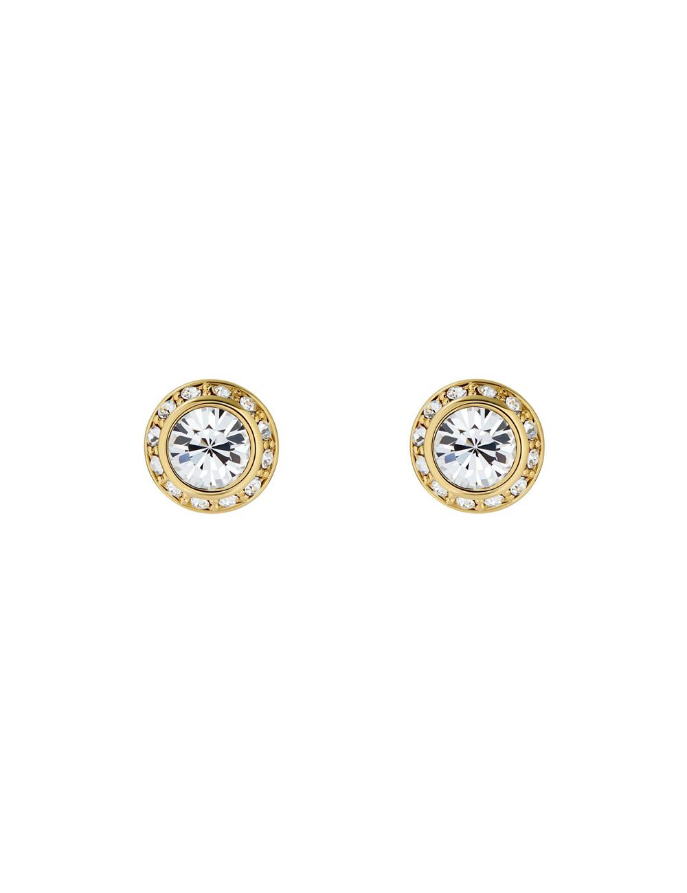 Gold Ted Baker SOLETIA - Solitaire Sparkle Crystal Stud Women Earrings | SG  0514-MQBSZ
