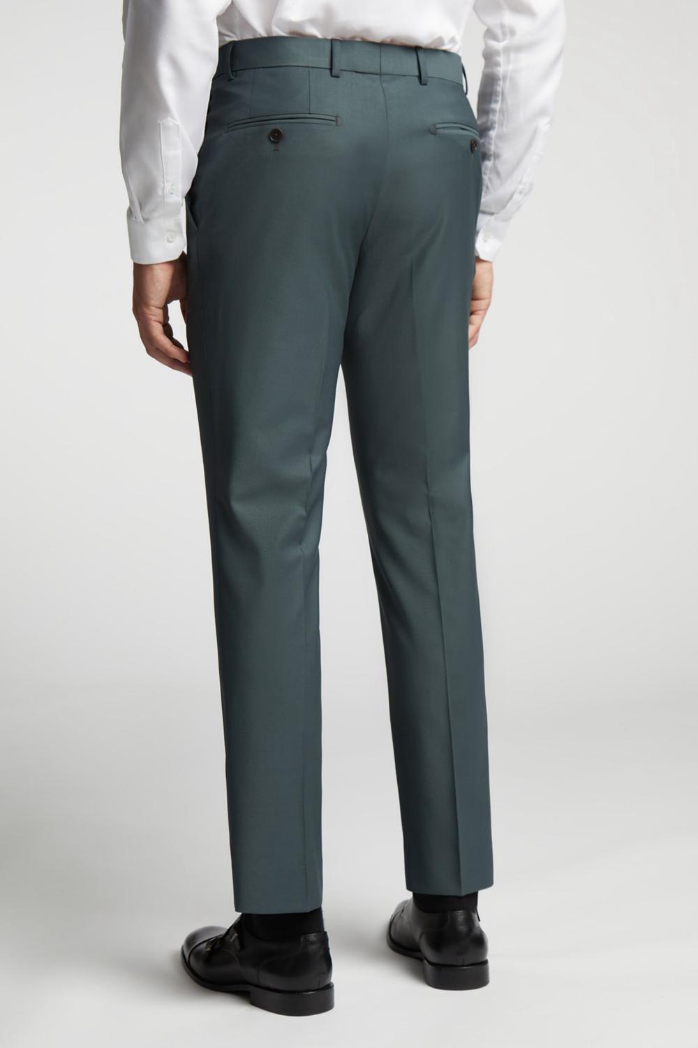 Green Ted Baker LUNANTS - Wool Blend Slim Suit Men Trousers | SG  5426-YWXUG