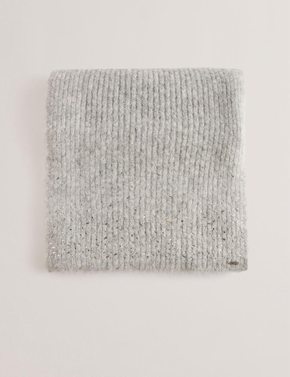 Grey Ted Baker KERIISA - Scattered Rhinestone Knitted Women Scarves | SG  6789-WZKRM