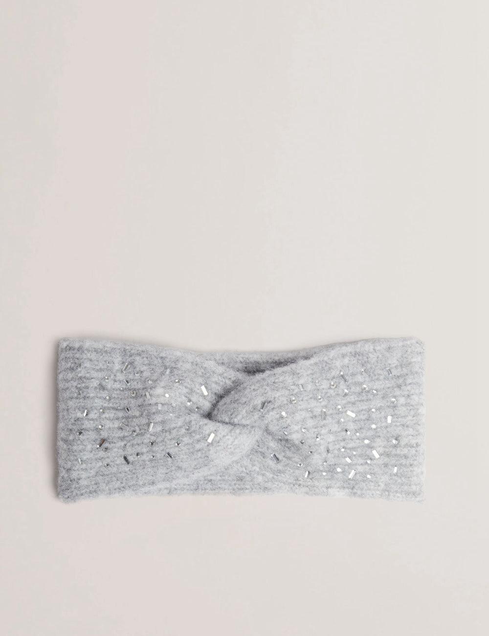 Grey Ted Baker PENAOPA - Rhinestone Detail Knitted Women Headbands | SG  3102-IGWVR