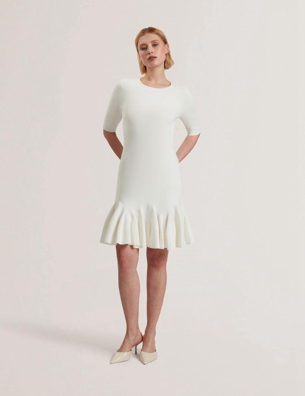 Ivory Ted Baker ALZANN Women Mini Dresses | SG  9720-QUIKM