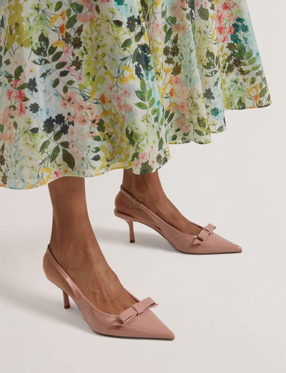 Ivory Ted Baker AZULLA - Floral A-Line Woven Women Midi Skirts | SG  8495-MDUPB