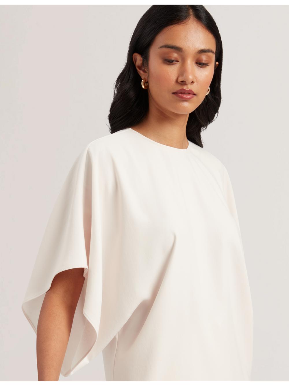 Ivory Ted Baker CHERIKA Women Blouses | SG  5248-PTBDM