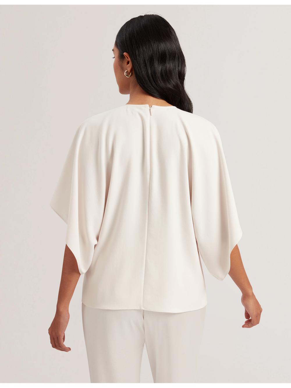 Ivory Ted Baker CHERIKA Women Blouses | SG  5248-PTBDM