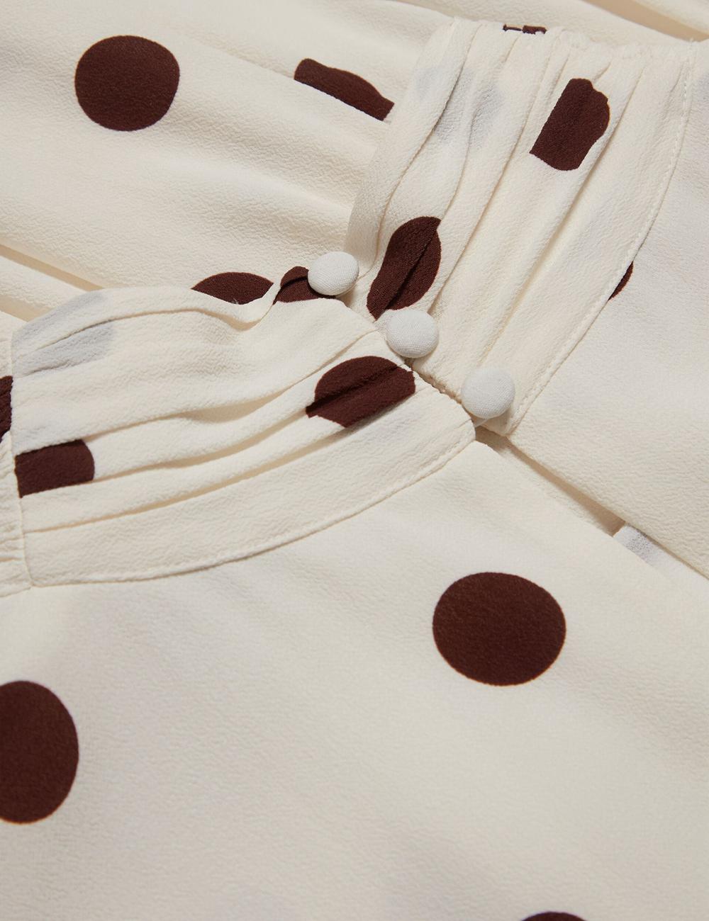Ivory Ted Baker JUTUVA - Polka Dot Neck Shift Women Mini Dresses | SG  5689-WDQFB