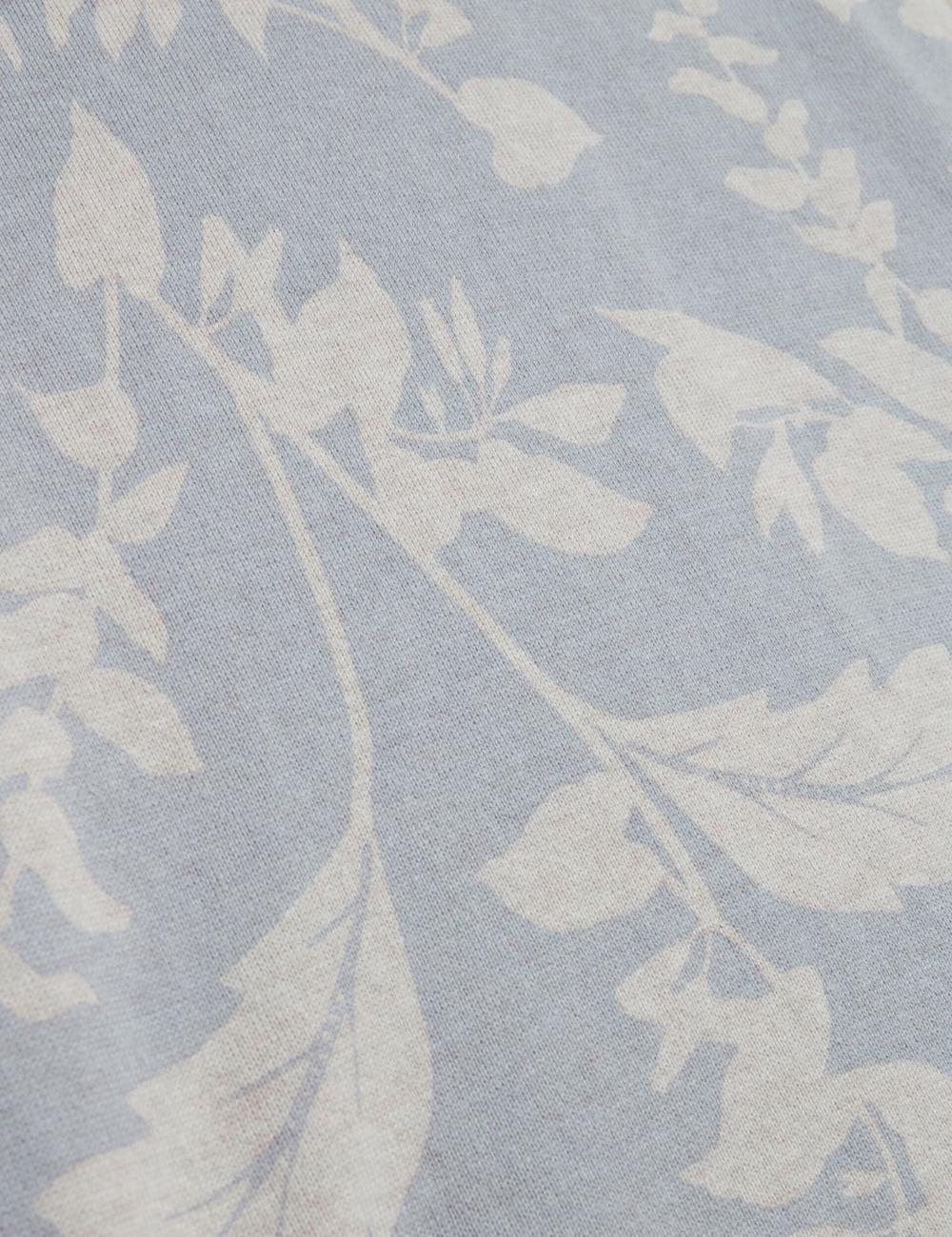 Lt-Blue Ted Baker DENNIO - Short Sleeve Printed Floral Men T-Shirts | SG  0518-DEXNR