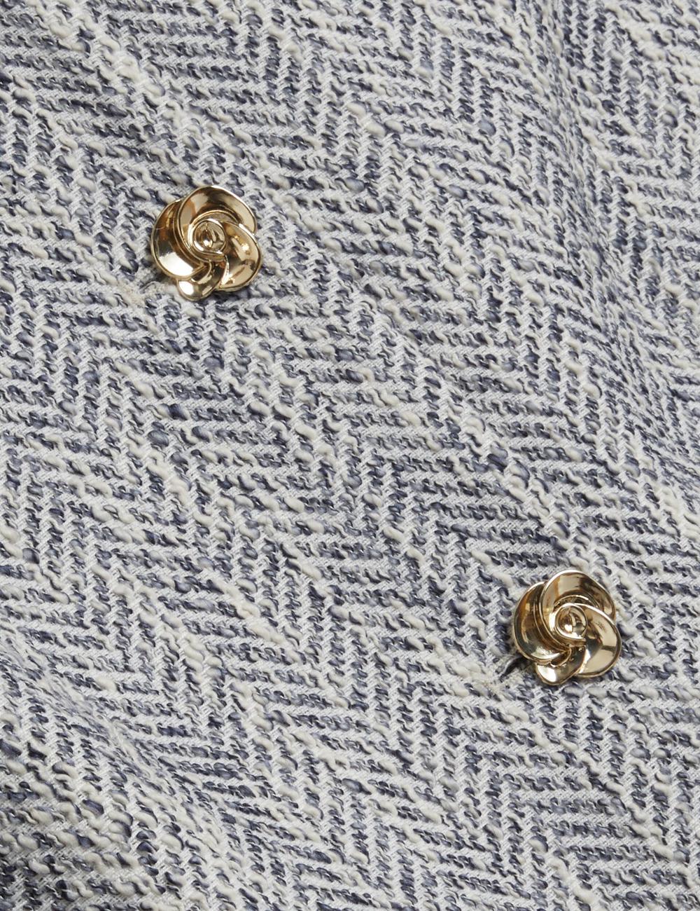 Lt-Blue Ted Baker VULPA - Boucle Button-Up Cropped Tailored Women Jackets | SG  2938-SPIFW