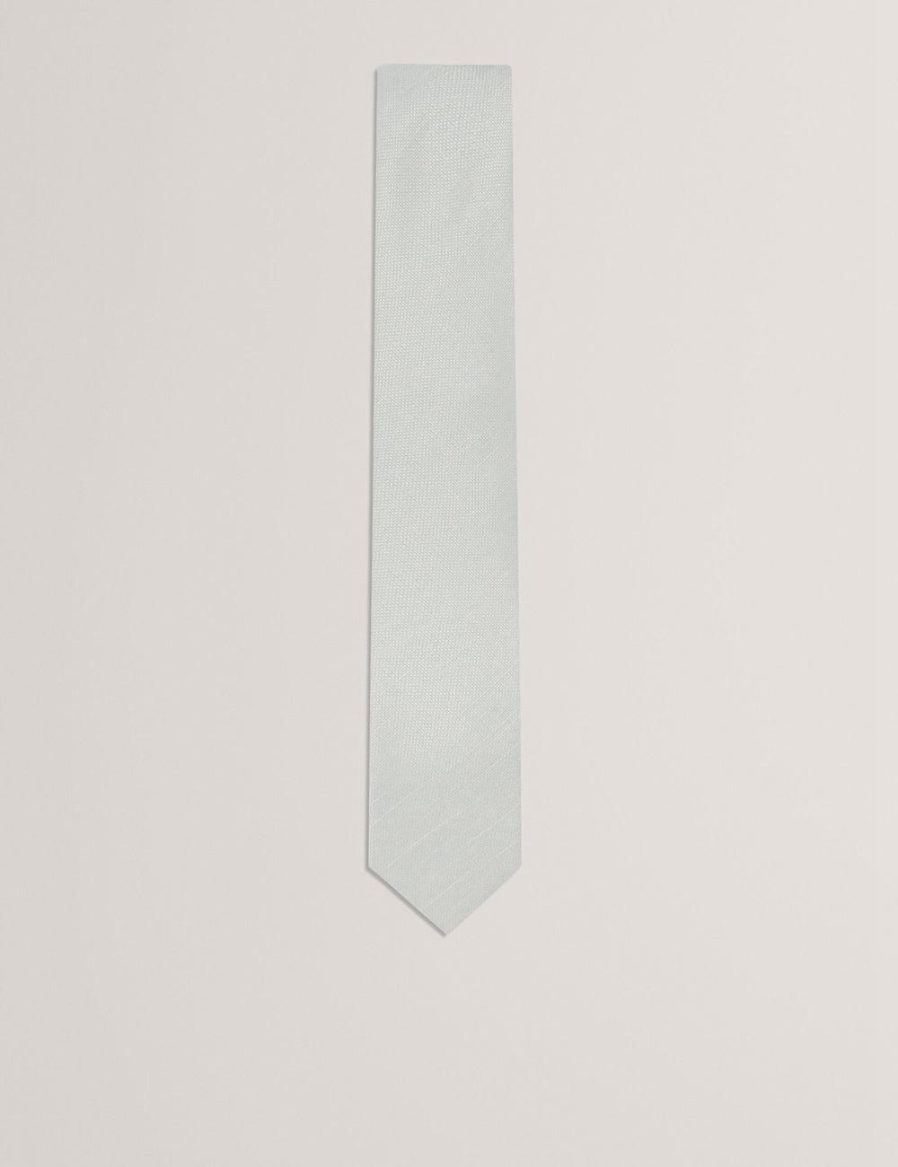 Lt-Green Ted Baker HAWKWEL - Linen Blend Woven Texture Men Ties | SG  8691-ZJFCR