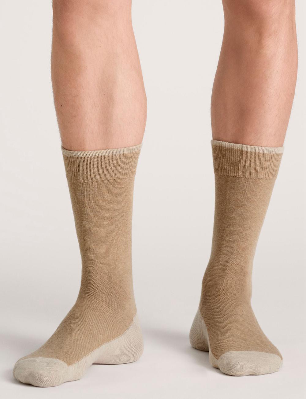 Medium Grey Ted Baker 3 Pack Geometric Stripe Crew Men Socks | SG  0475-ARZYC