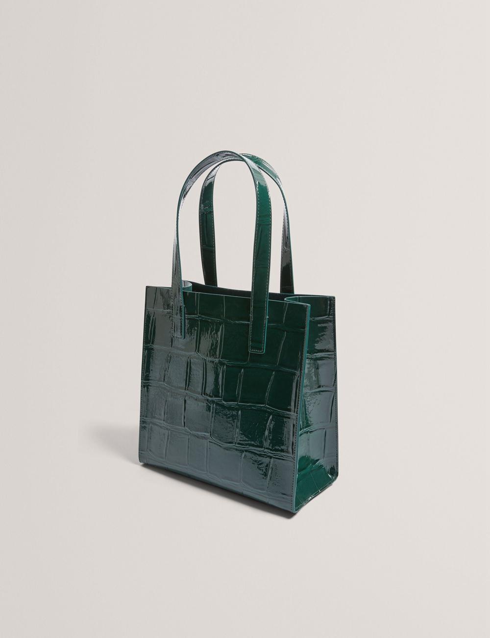 Mid-Green Ted Baker REPTCON - Croc Effect Small Women Tote Bags | SG  6834-ULIFT