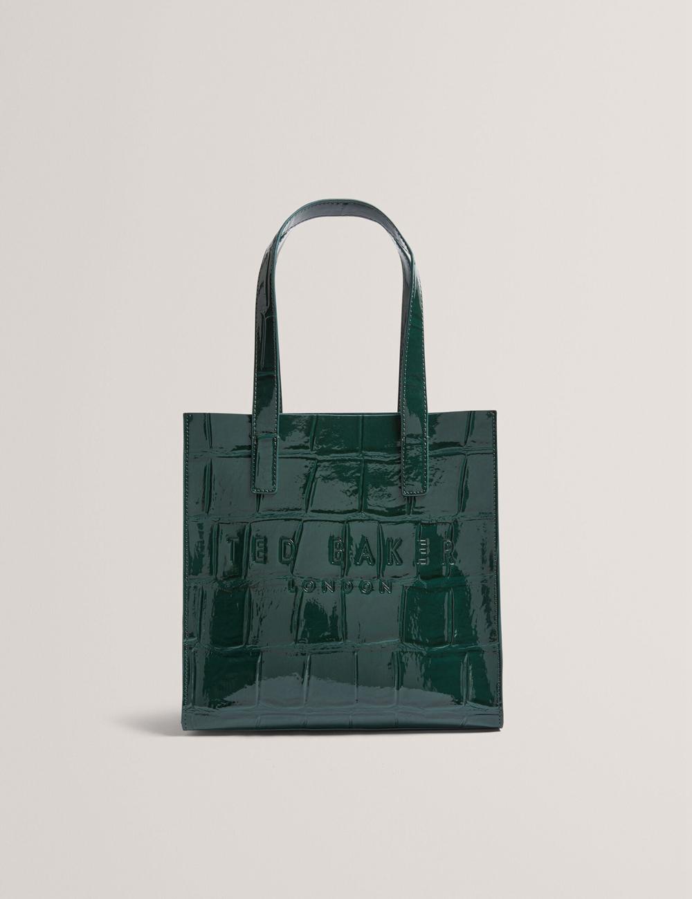 Mid-Green Ted Baker REPTCON - Croc Effect Small Women Tote Bags | SG  6834-ULIFT