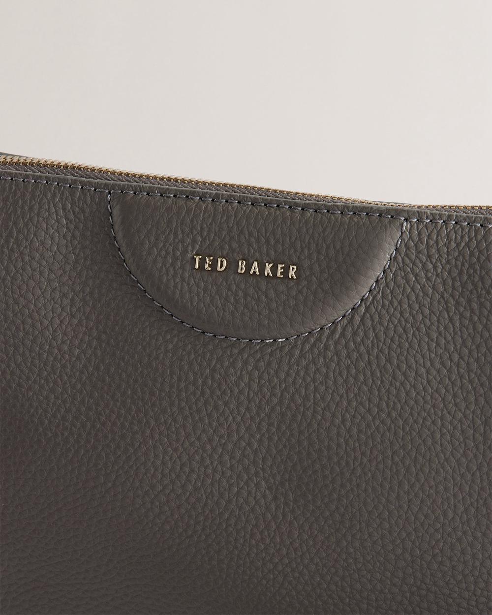 Mid-Grey Ted Baker ESILLE - Branded Webbing Crossbody Leather Women Crossbody Bags | SG  8934-PDHFB