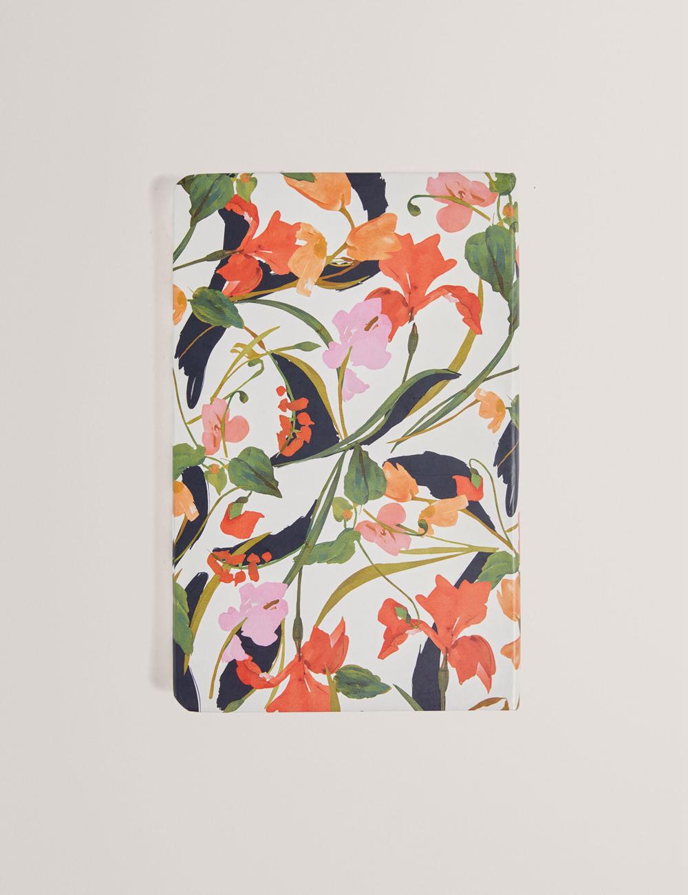 Nat-White Ted Baker KATIIES - Floral Print A5 Notebook Women Stationary | SG  8204-QZPMD