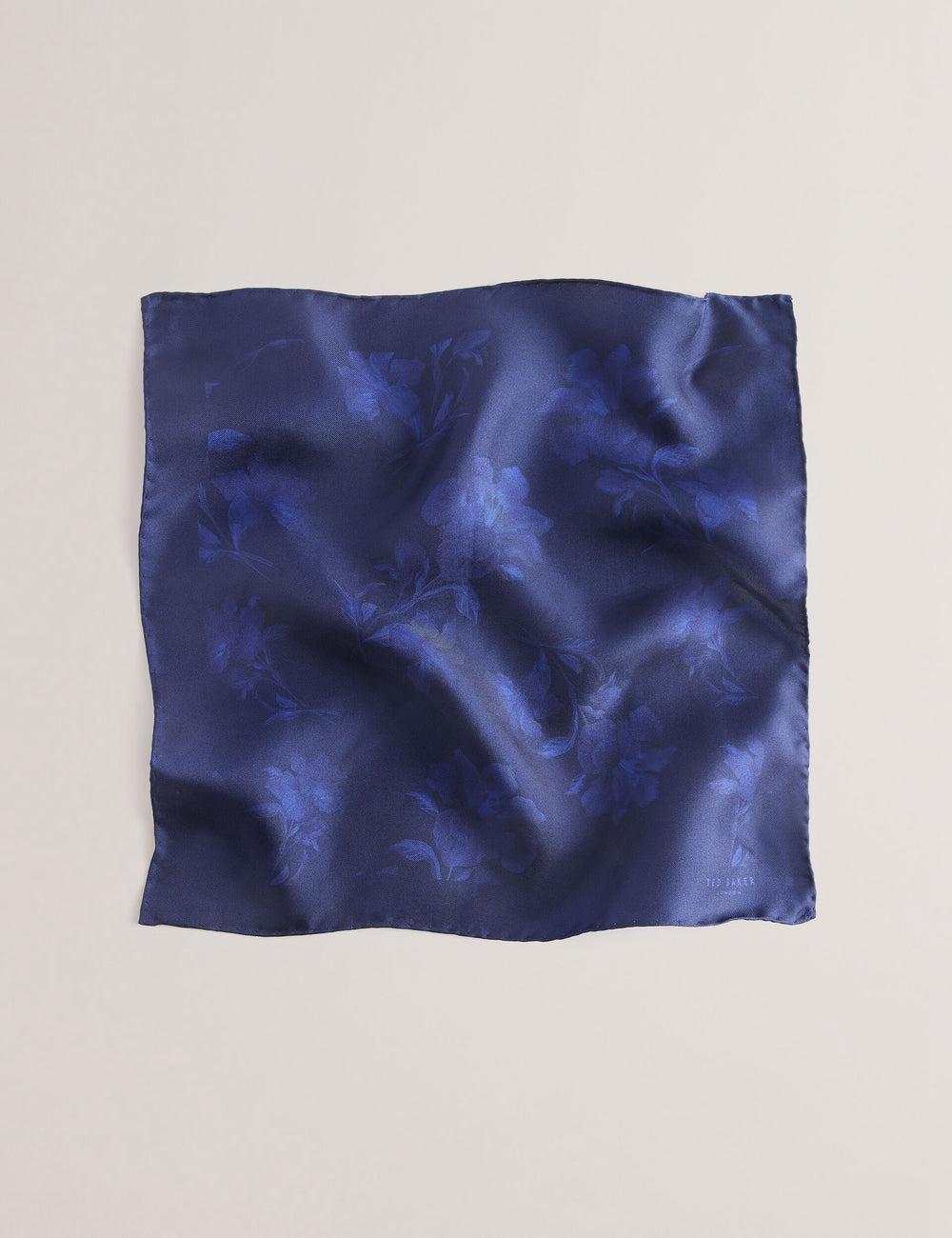 Navy Ted Baker AUSTINS - Two Tone Floral Silk Pocket Men Pocket Squares | SG  2781-NWGIK