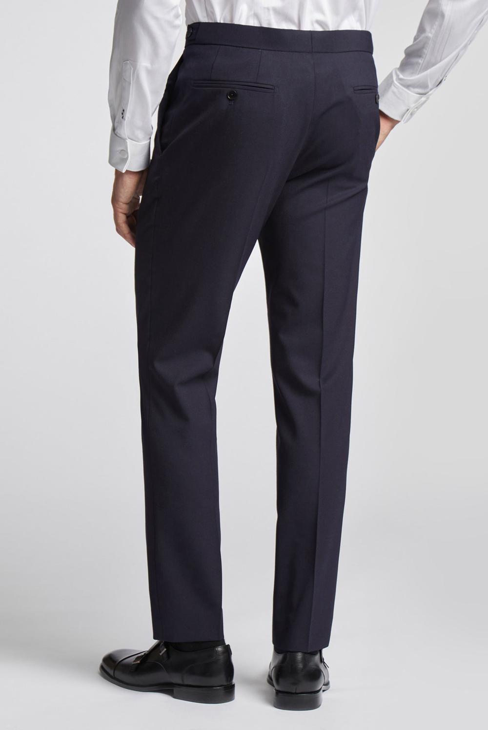 Navy Ted Baker BREENTS - Slim Fit Navy Tuxedo Men Trousers | SG  5948-ENWPT
