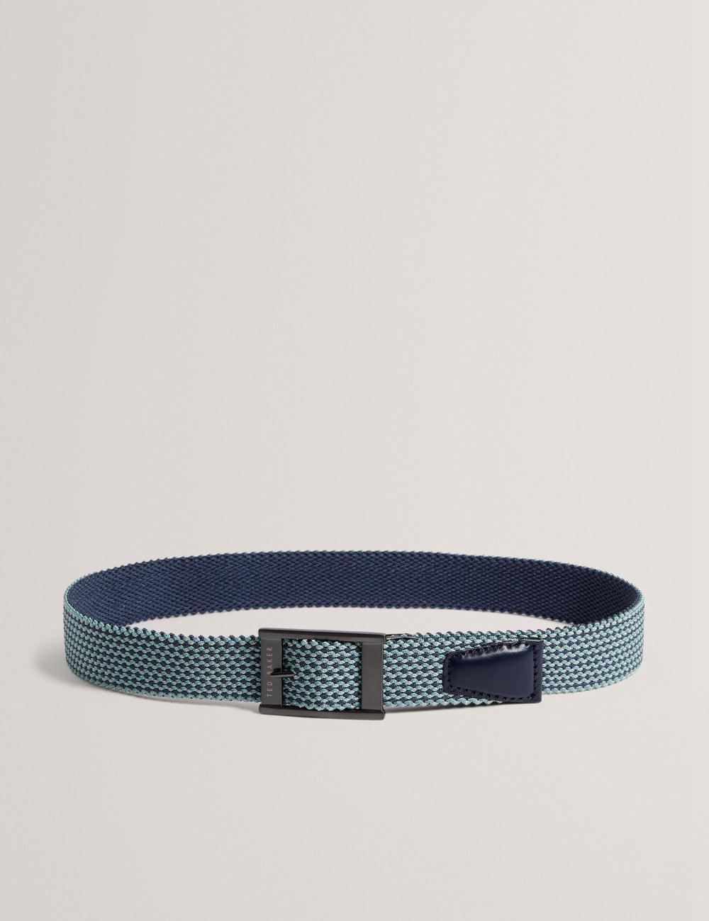 Navy Ted Baker COLUMMM - Reversible Woven Elasticated Men Belts | SG  7160-XNZWL
