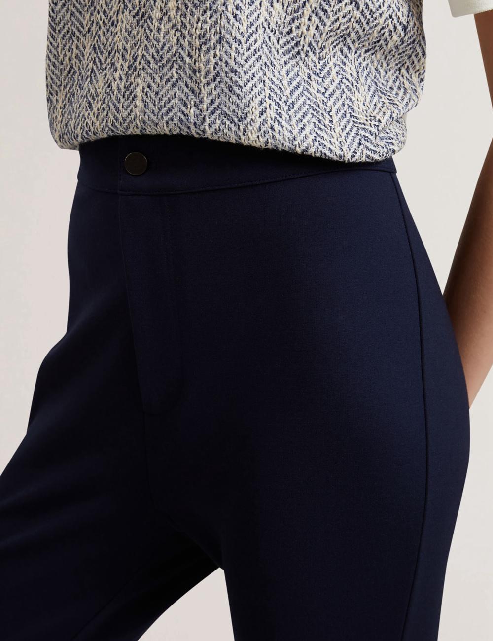 Navy Ted Baker FELINDA - Fly Front Stretchy Women Leggings | SG  0269-NFGUY