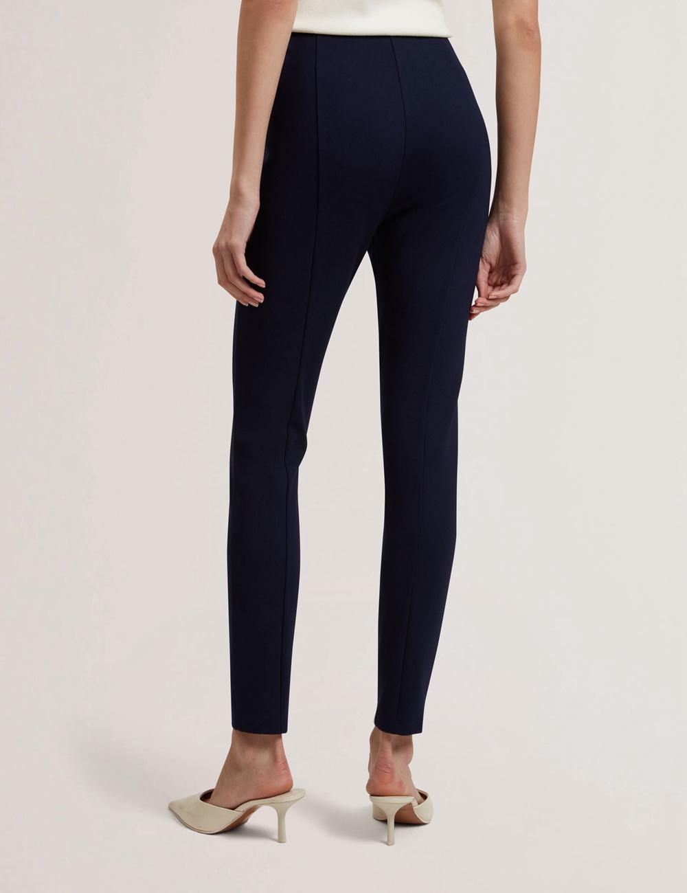Navy Ted Baker FELINDA - Fly Front Stretchy Women Leggings | SG  0269-NFGUY