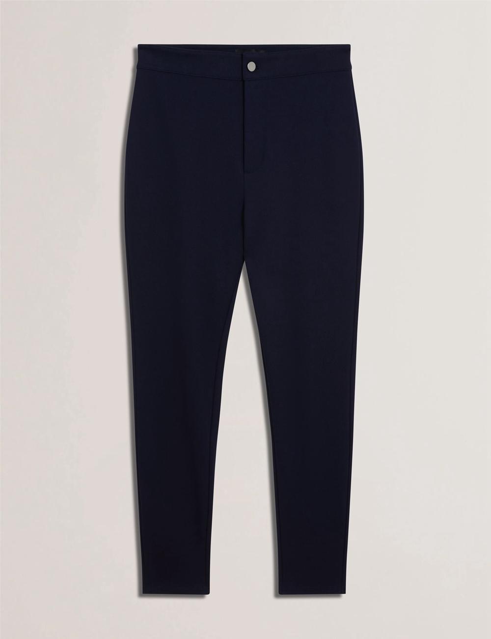 Navy Ted Baker FELINDA - Fly Front Stretchy Women Leggings | SG  0269-NFGUY
