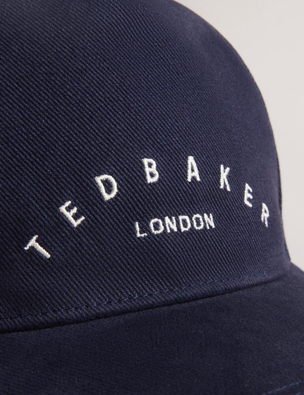 Navy Ted Baker FRREDDI - Embroidered Logo Canvas Men Baseball Caps | SG  2638-NVCKP