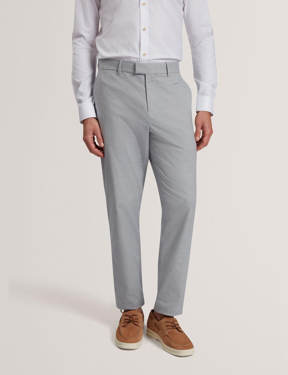 Navy Ted Baker JACKUS - Regular Fit Cotton Blend Chino Men Trousers | SG  5921-AVJNE