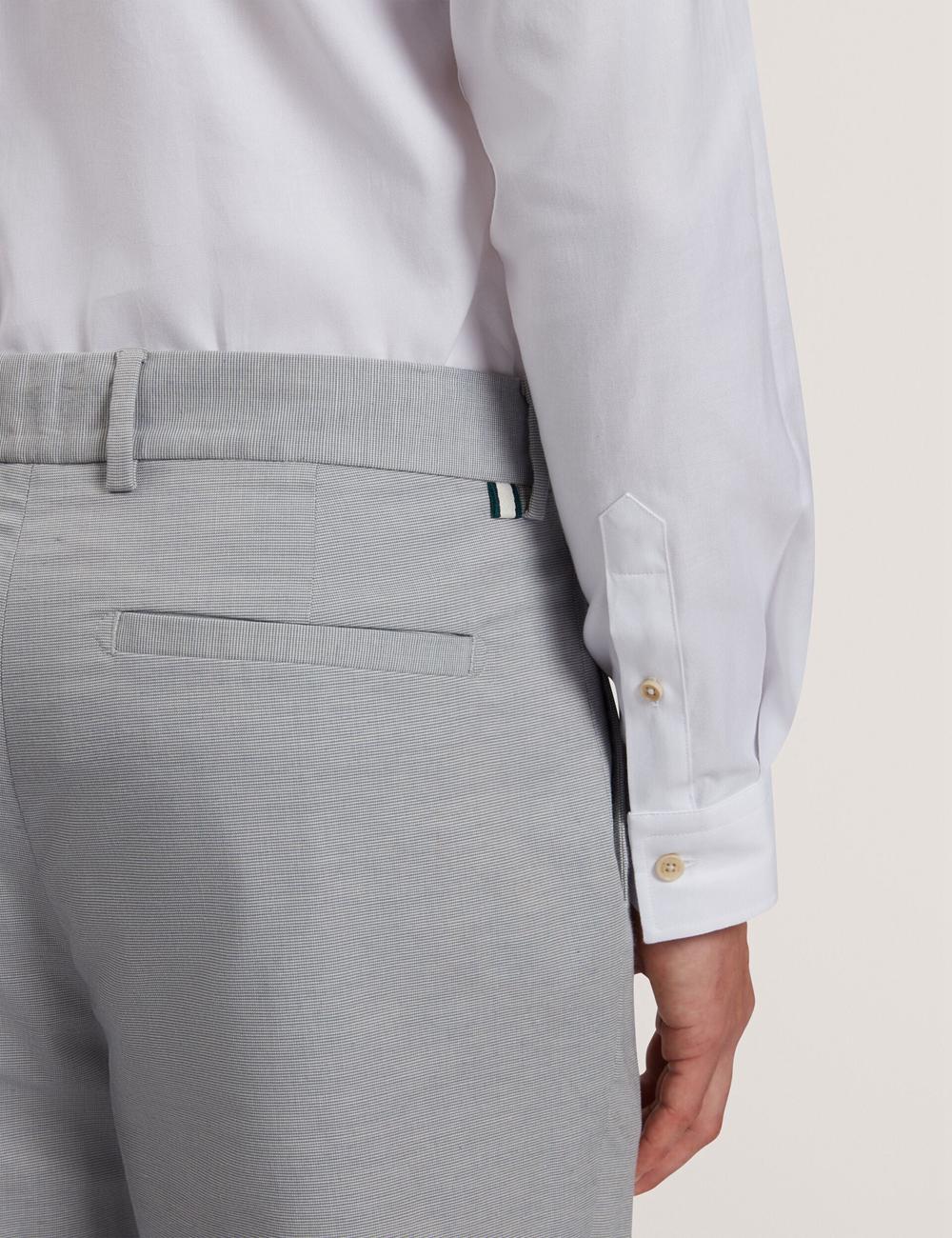 Navy Ted Baker JACKUS - Regular Fit Cotton Blend Chino Men Trousers | SG  5921-AVJNE