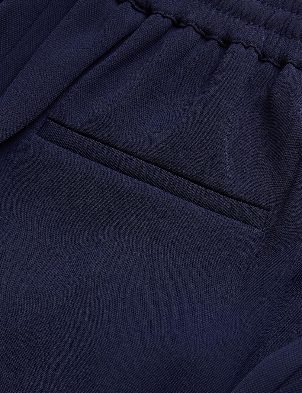 Navy Ted Baker LILIAAH - Wide Leg Tailored Women Joggers | SG  0789-BKFCO