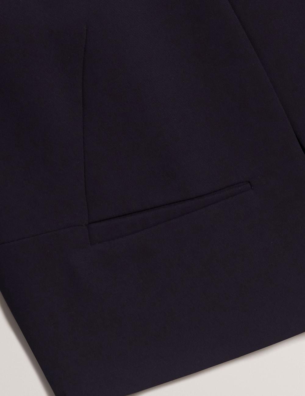Navy Ted Baker MANABJL - Tailored Round Neck Cropped Open Women Jackets | SG  0531-ULTGA