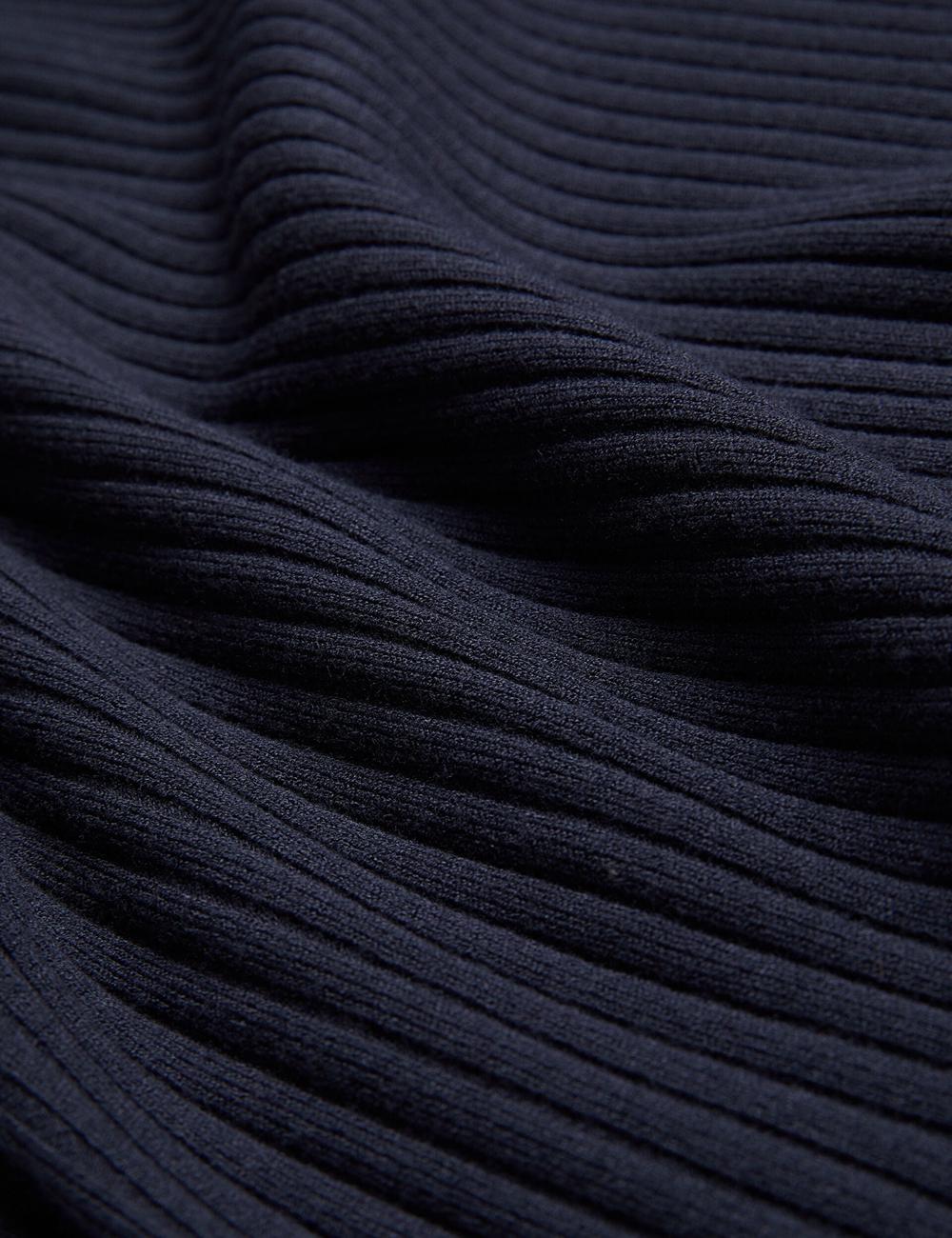 Navy Ted Baker SANDIII - Sleeveless Ribbed Knit Column Women Maxi Dresses | SG  5804-LRJWB