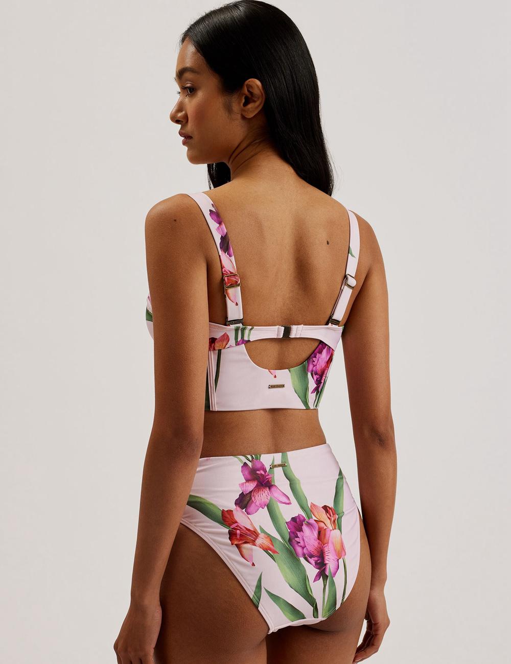 Pink Ted Baker AVELEA - Floral Print High Waisted Women Bikini Bottoms | SG  8149-IHTJQ