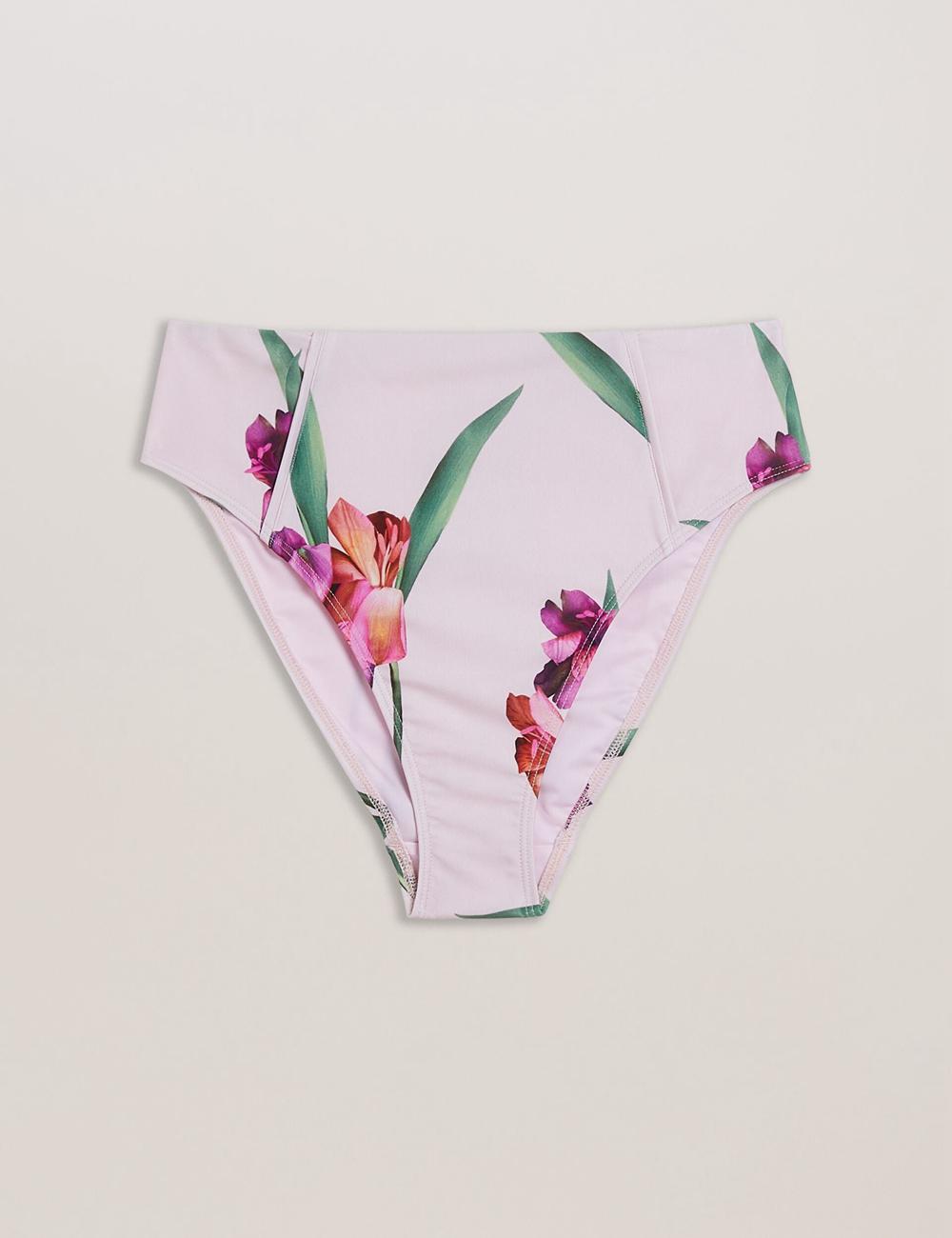 Pink Ted Baker AVELEA - Floral Print High Waisted Women Bikini Bottoms | SG  8149-IHTJQ