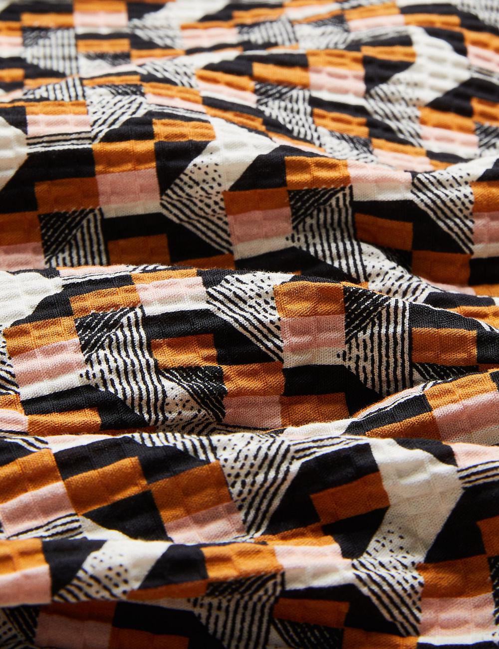Pink Ted Baker GASTONS - Short Sleeve Geo Print Seersucker Men Casual Shirts | SG  9248-RXCYS