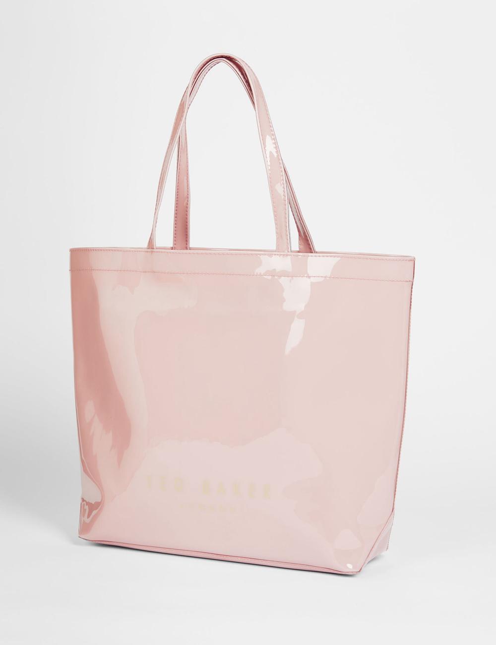 Pink Ted Baker NICON - Knot Bow Vinyl Icon Women Tote Bags | SG  0649-BIPDO
