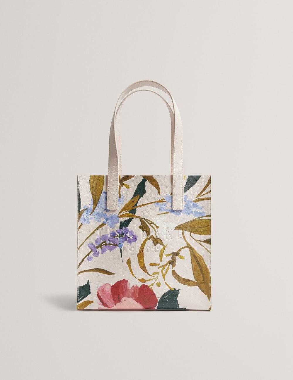 Pink Ted Baker PHYLISA - Floral Print PU Leather Small Women Tote Bags | SG  9038-DKFVU