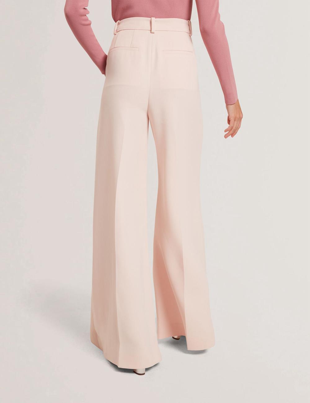 Pink Ted Baker TRAGAT - Ultra Wide Leg Woven Tailored Women Trousers | SG  9134-PSEBM