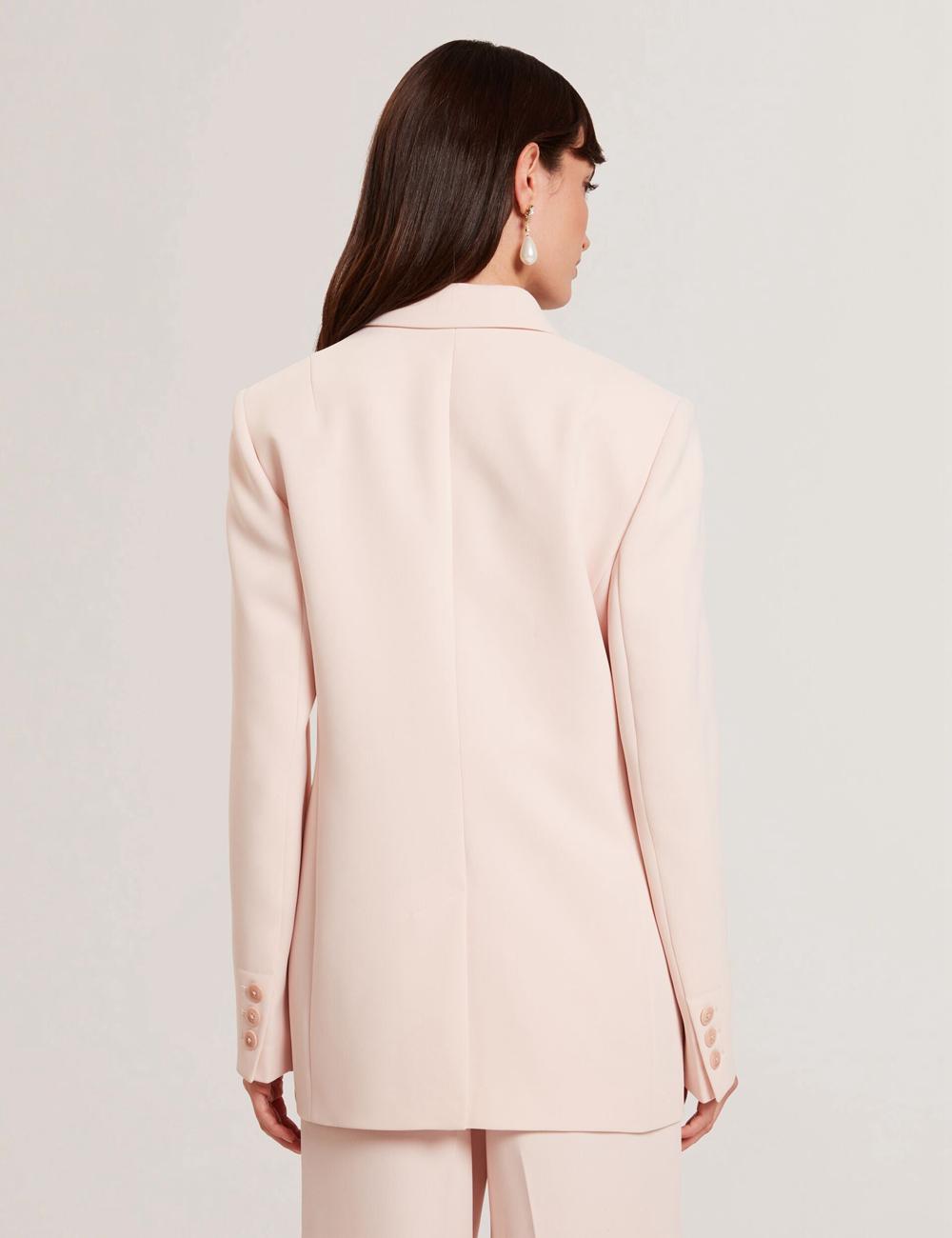 Pink Ted Baker TRAGA - Tailored Double Breasted Woven Women Blazers | SG  1479-GCOLD