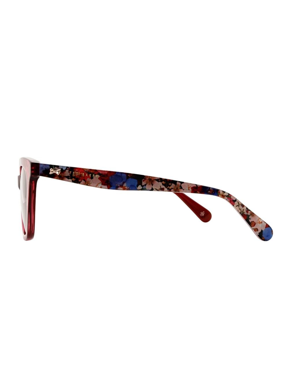 Raspberry Ted Baker TYDE - Square Cat Eye Print Detail Women Sunglasses | SG  4032-HMGAE