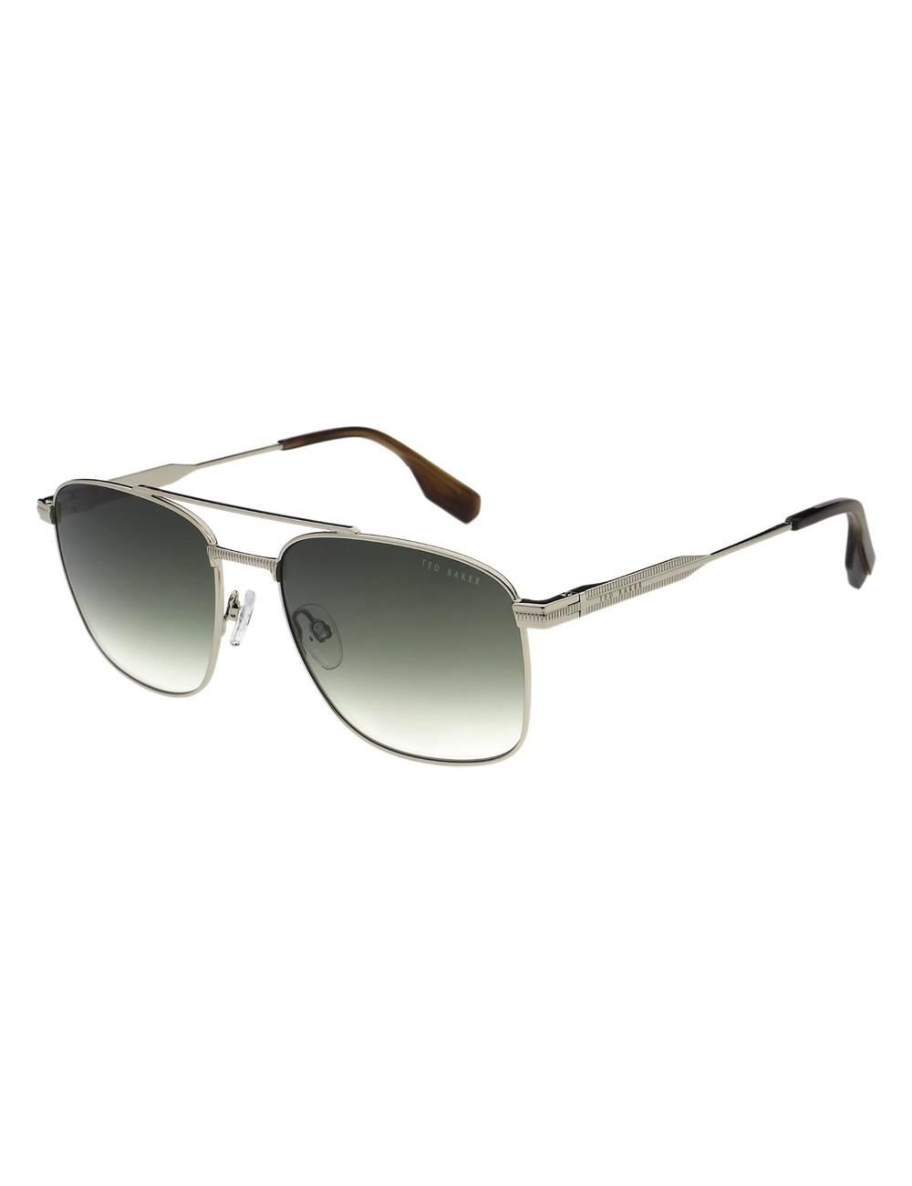 Silver Ted Baker CHASE - Metal Frame Navigator Men Sunglasses | SG  4307-AJNVY