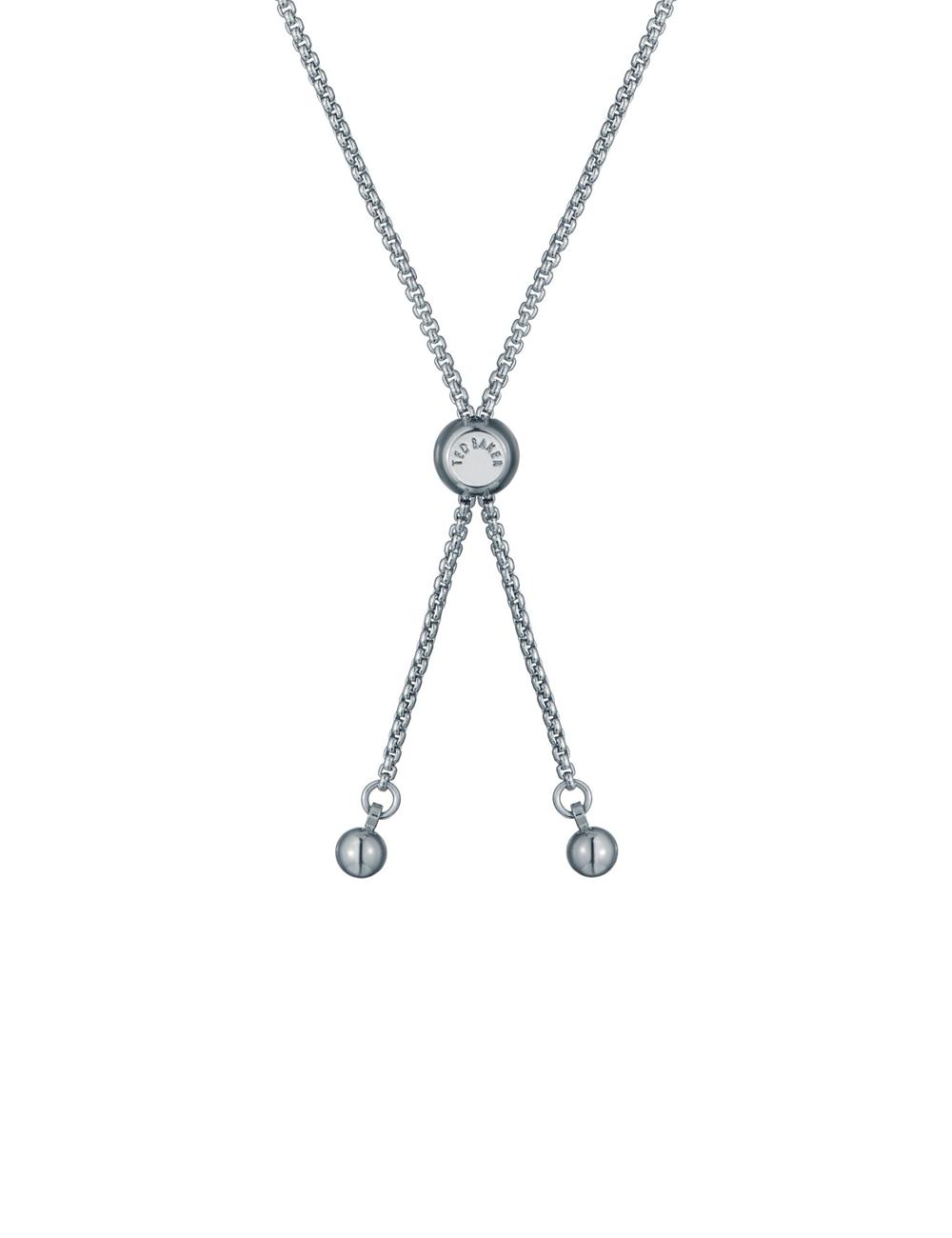 Silver Ted Baker FLORINA - Crystal Flower Adjustable Slider Women Bracelets | SG  2790-FMCRL