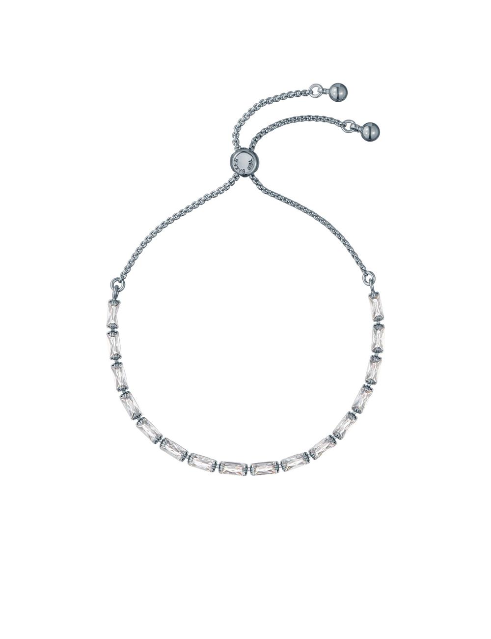 Silver Ted Baker ISELA - Baguette Crystal Slider Tennis Women Bracelets | SG  3852-QEUJV