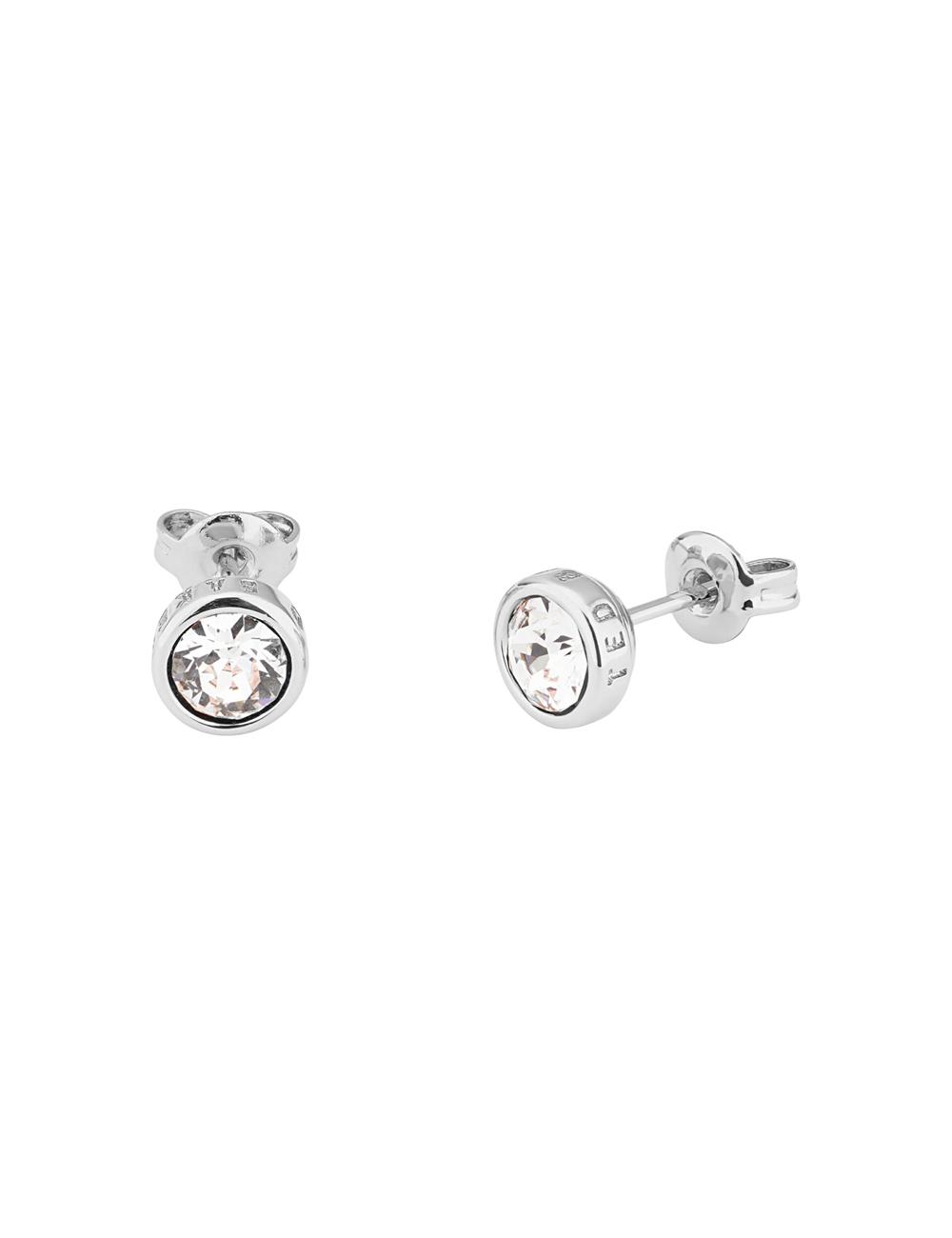 Silver Ted Baker SINAA - Solitaire Crystal Stud Women Earrings | SG  0947-RKHDQ