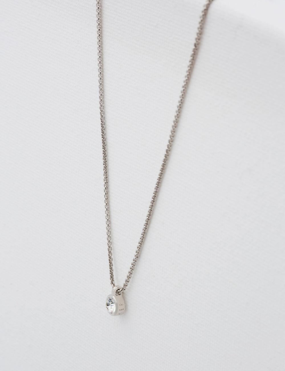Silver Ted Baker SININAA - Mini Crystal Pendant Women Necklaces | SG  3960-GVLHJ