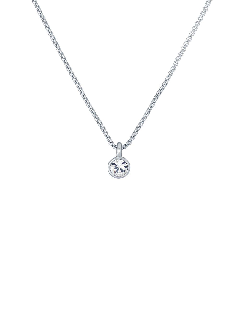 Silver Ted Baker SININAA - Mini Crystal Pendant Women Necklaces | SG  3960-GVLHJ